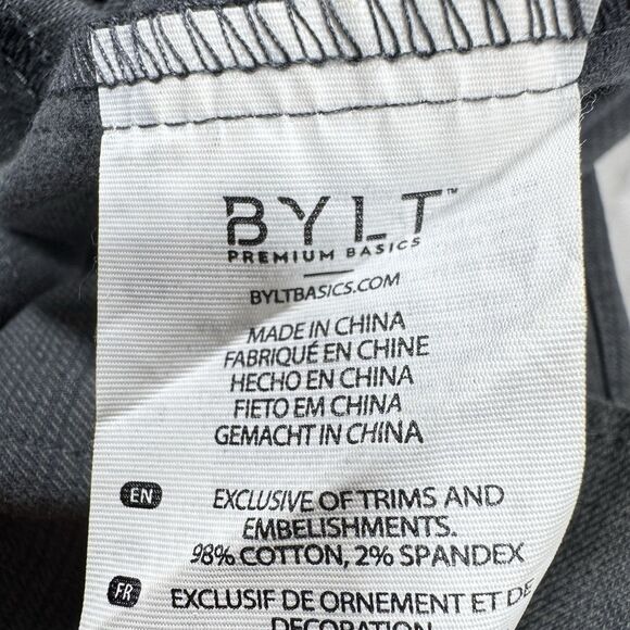 Bylt Trestles Flannel Shirt Men's Large Gray Plaid Double Pocket Embroidery Logo - Picture 6 of 12